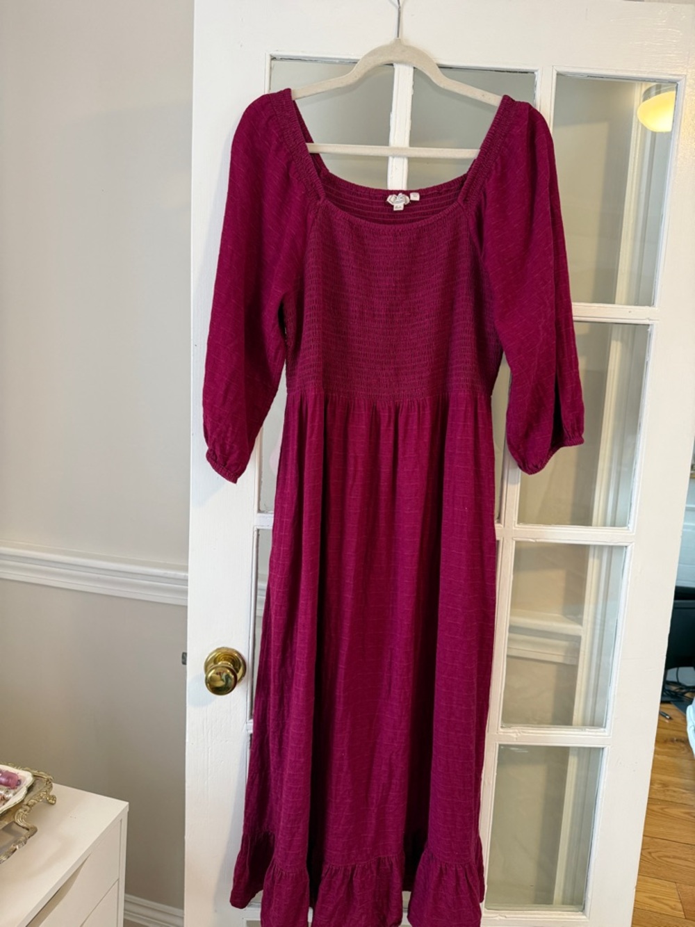 Fat Face Adele Midi Dress in Plum